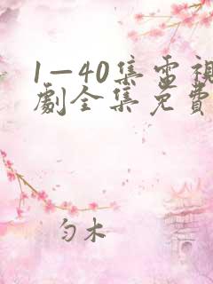 1—40集电视剧全集免费观看