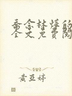 乔念林烨的小说全文免费阅读无弹窗