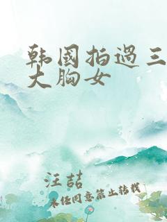 韩国拍过三级的大胸女