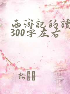西游记的读后感300字左右