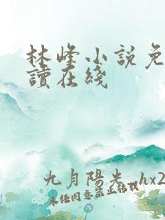 林峰小说免费阅读在线