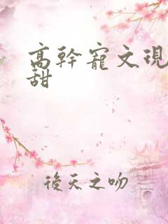 高干宠文现代超甜