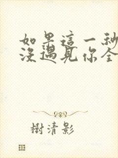 如果这一秒,我没遇见你全文阅读免费
