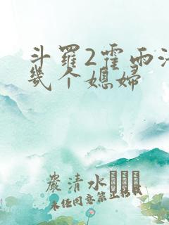 斗罗2霍雨浩有几个媳妇