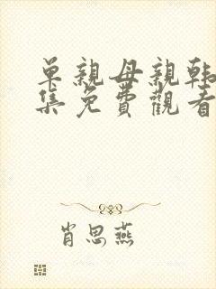 单亲母亲韩剧全集免费观看