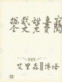 总裁甜妻宠上瘾全文免费阅读