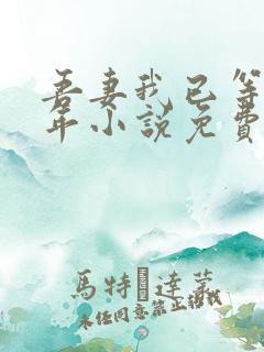 吾妻我已等你千年小说免费阅读