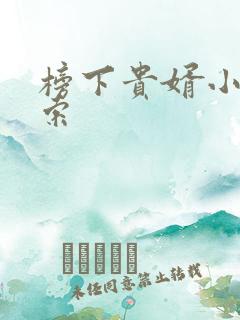 榜下贵婿小说搜索