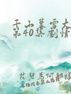 千山暮雪大结局第40集剧情介绍 千山暮雪大结局第40集剧情介绍