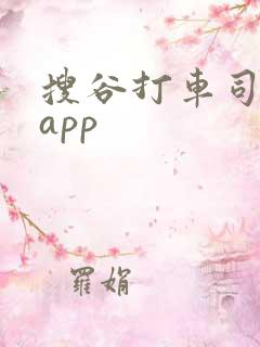 搜谷打车司机端app