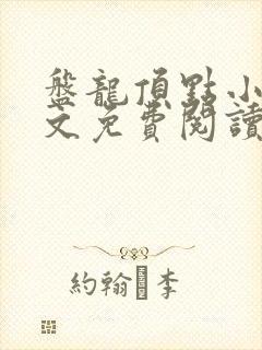 盘龙顶点小说全文免费阅读