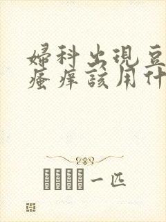 妇科出现豆腐渣瘙痒该用什么药