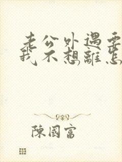 老公外遇要离婚我不想离怎么办