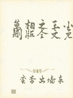 万相之王小说未删版全文免费阅读