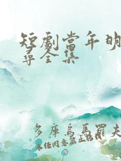 短剧当年明月难寻全集