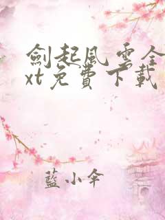 剑起风云全本txt免费下载