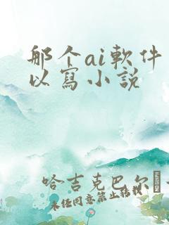那个ai软件可以写小说