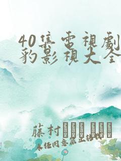40集电视剧雪豹影视大全