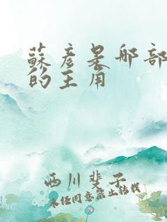 苏彦是哪部小说的主角