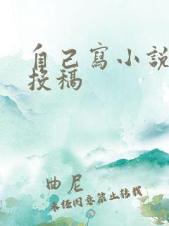自己写小说怎么投稿
