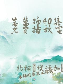 生万物40集全免费播放电视剧