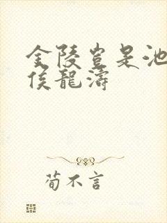 金陵岂是池中物侯龙涛