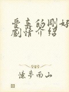 爱来的刚好分集剧情介绍