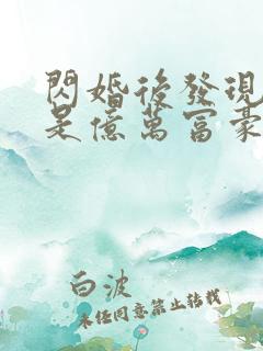 闪婚后发现老公是亿万富豪 无弹窗