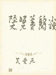 陆昭菱的小说全文免费阅读
