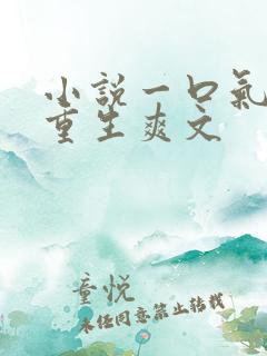 小说一口气看完重生爽文 小说一口气看完重生爽文