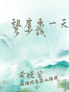 租房车一天大概多少钱