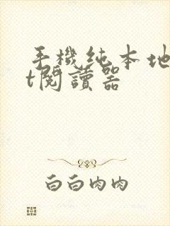 手机纯本地txt阅读器