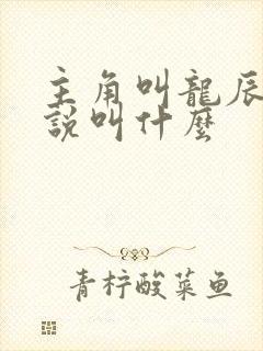 主角叫龙辰的小说叫什么