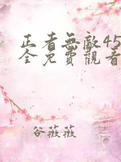 正者无敌45集全免费观看