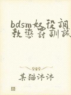 bdsm奴役调教惩罚训诫