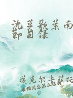 沈蔓歌叶南弦章节目录