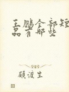 王鹏全部短剧作品有哪些