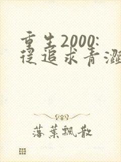 重生2000:从追求青涩校花同桌开始网络小说