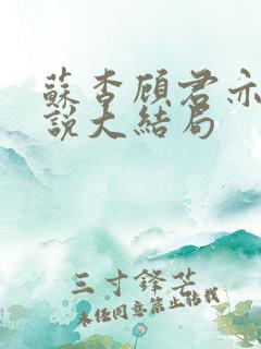 苏杳顾君亦的小说大结局