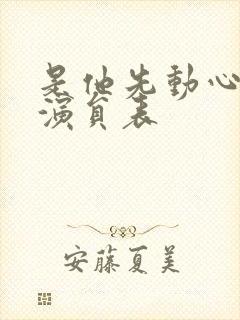 是他先动心短剧演员表