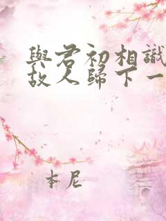 与君初相识犹如故人归下一句