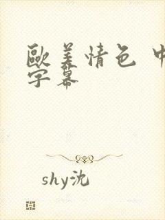 欧美情色 中文字幕