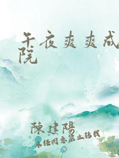 午夜爽爽成人影院