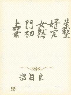 上门女婿叶辰,萧初然完整版免费阅读