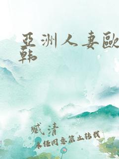 亚洲人妻欧美日韩