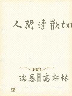 人间清欢txt