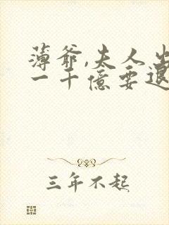 薄爷,夫人出价一千亿要退婚小说观看