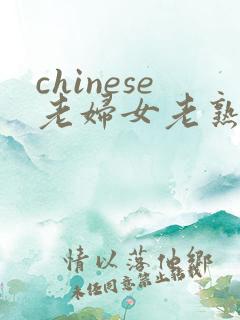 chinese老妇女老熟妇hd