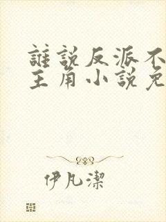 谁说反派不能当主角小说免费阅读 谁说反派不能当主角小说免费阅读