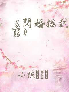 《闪婚总裁都很穷》